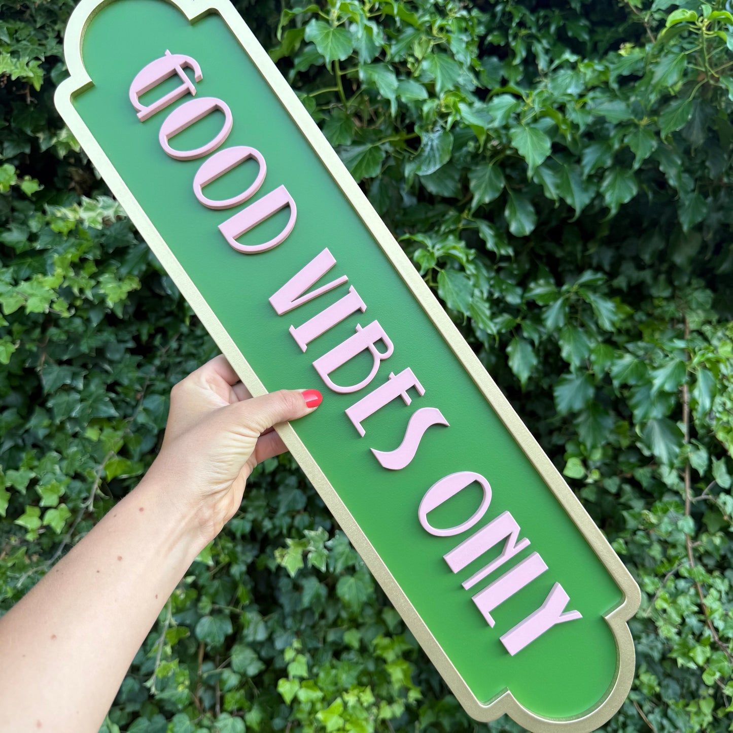 Good Vibes Only Art Deco Street Sign