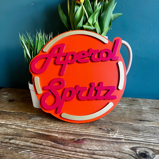 Aperol Spritz Cocktail Sign