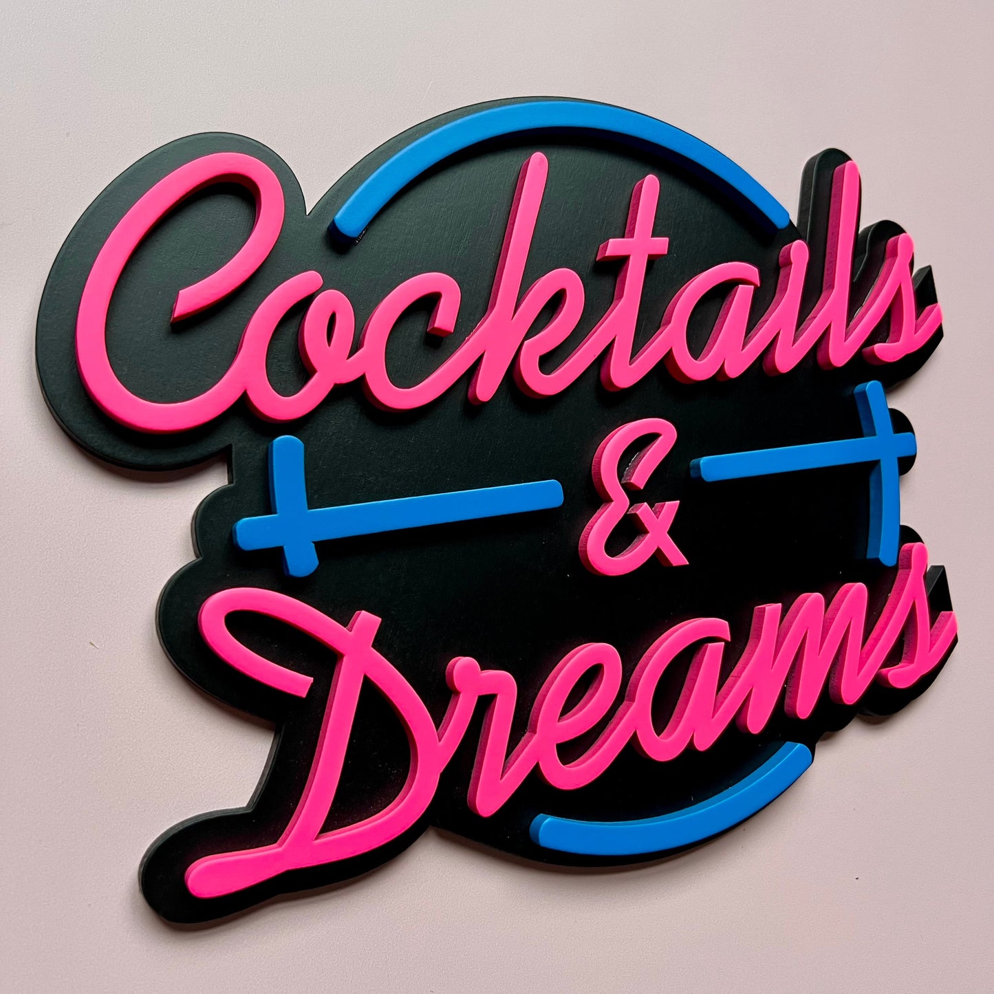 Cocktails & Dreams Home Bar Sign