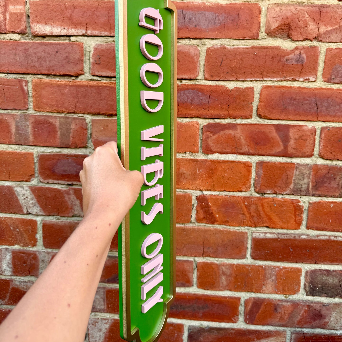 Good Vibes Only Art Deco Street Sign