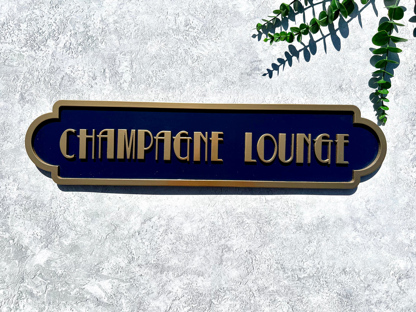Champagne Lounge Art Deco Style Street Sign