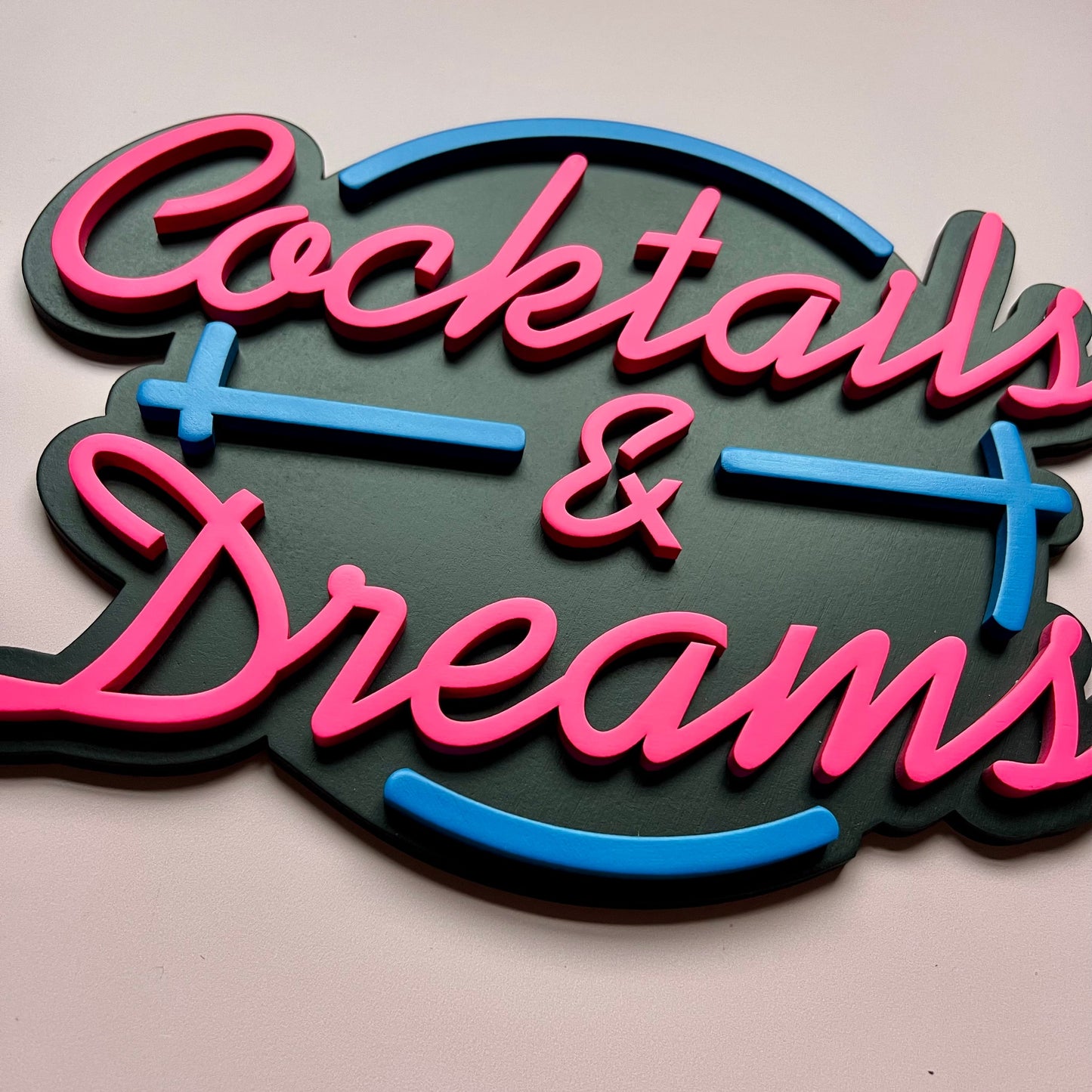 Cocktails & Dreams Home Bar Sign