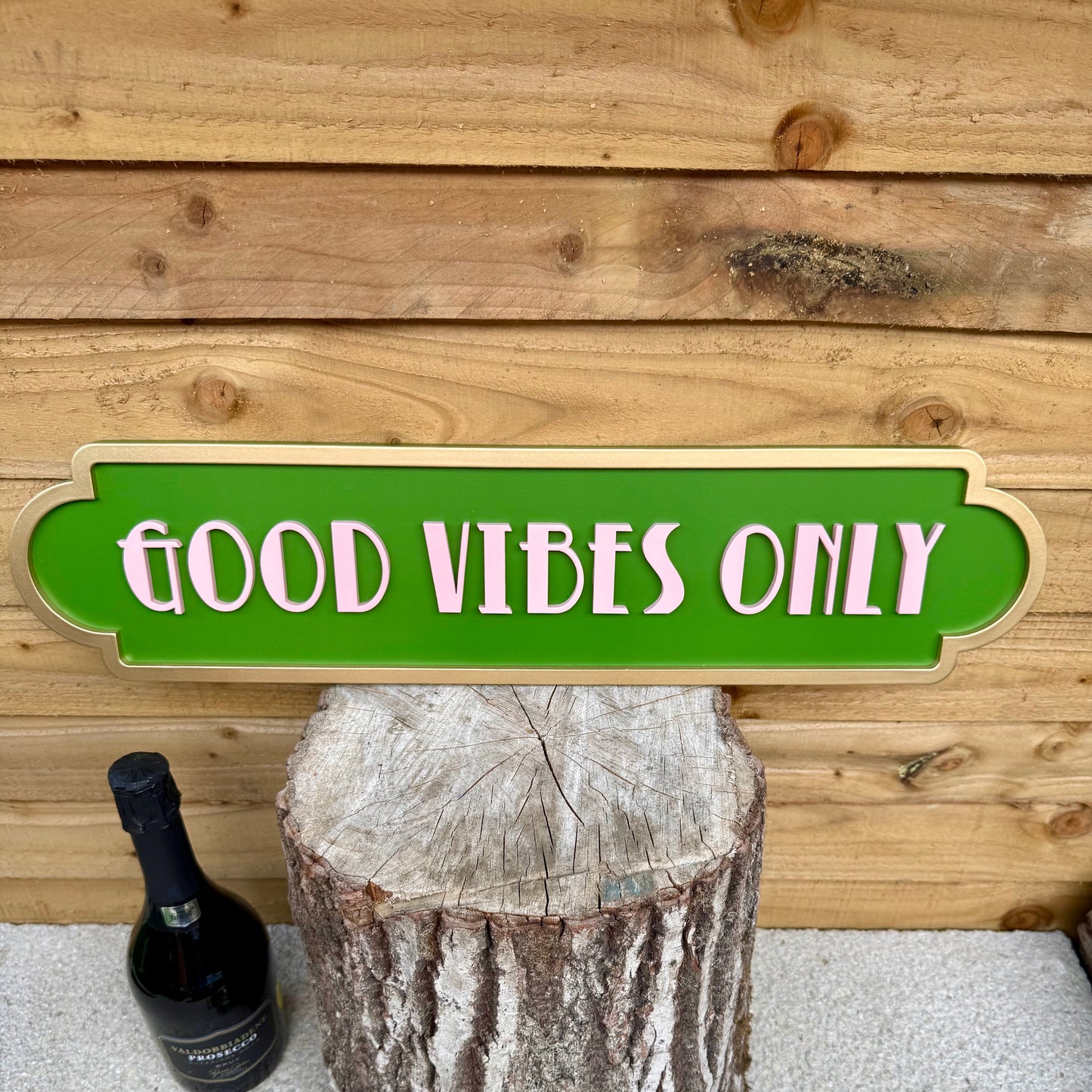 Good Vibes Only Art Deco Street Sign