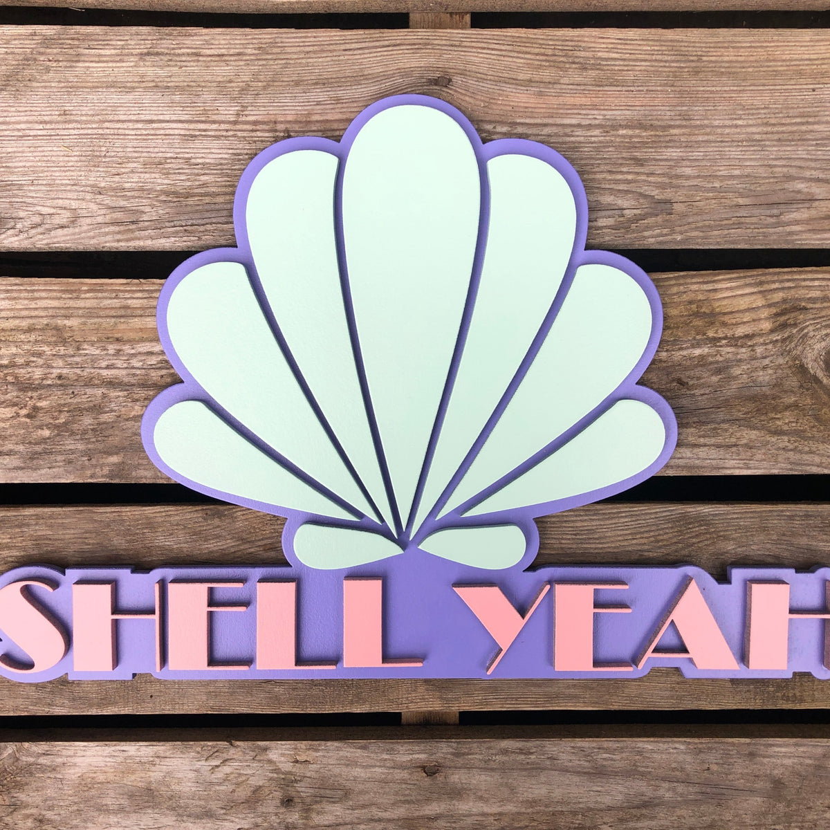 Relax. Sign Shell Personalised Shell Sign | Homebar Sign – Salt and Pebble Designs